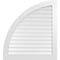 Ekena Millwork Quarter Round Top Left Surface Mount PVC Gable Vent w/ 3-1/2"W x 1"P Standard Frame, 38"W x 42"H GVPQL38X4201SF - alternate 1